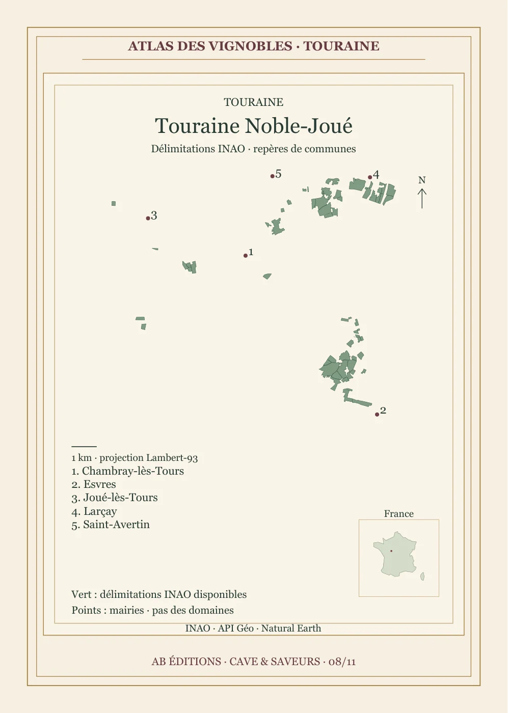Recto de la carte : Touraine Noble-Joué