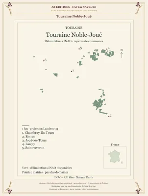 Poster cartographique : Touraine Noble-Joué