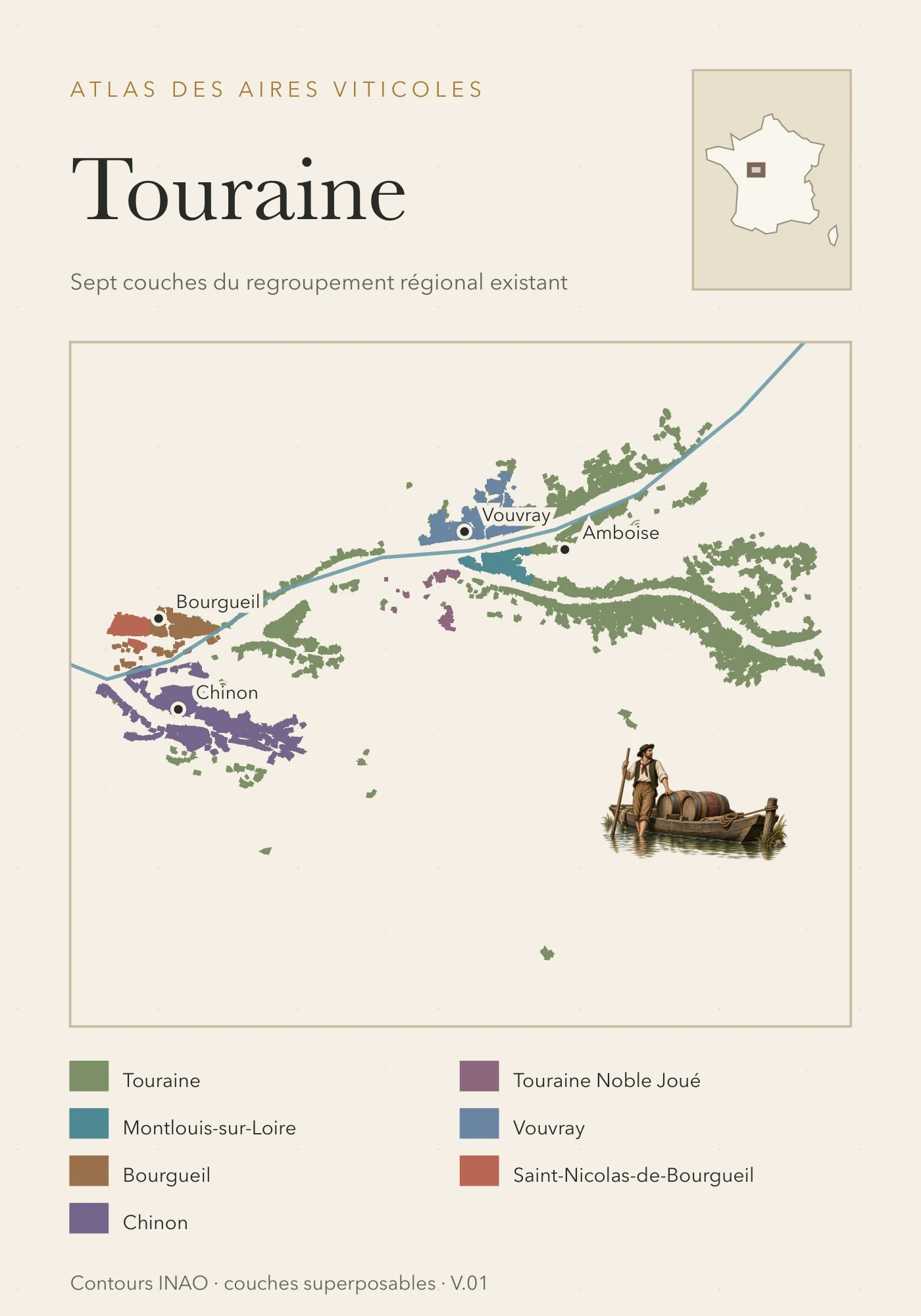 Carte Touraine — vue d’ensemble, recto
