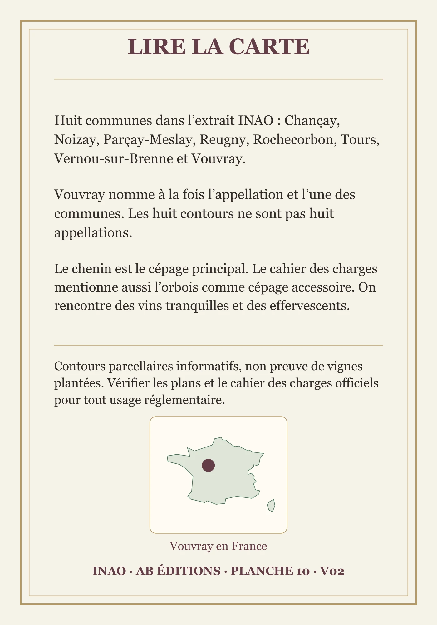 Verso de la carte : Vouvray