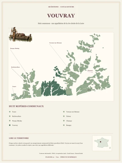 Poster cartographique : Vouvray