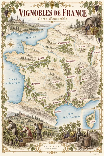 01 · VIGNOBLES DE FRANCE — illustration d’atelier