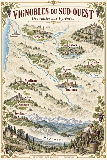 23 · VIGNOBLES DU SUD-OUEST — illustration d’atelier