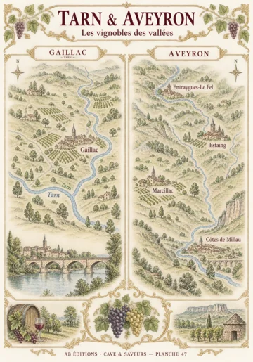 47 · TARN & AVEYRON — illustration d’atelier