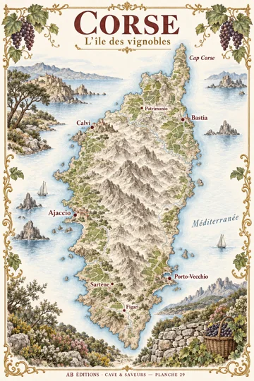 Étude illustrée de la Corse — collection Cave & Saveurs
