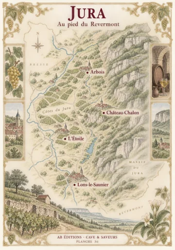 Étude illustrée de le Jura — collection Cave & Saveurs