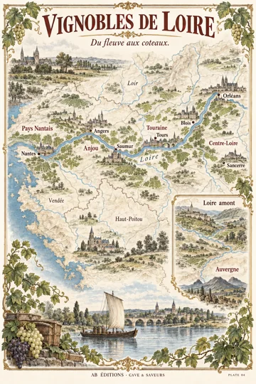 Étude illustrée de la Loire — collection Cave & Saveurs