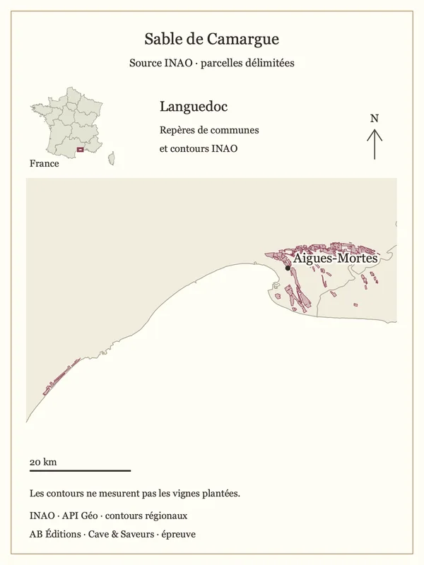 Cartographie INAO — Sable de Camargue