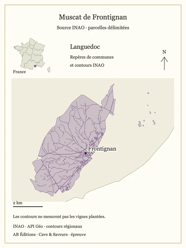Cartographie INAO — Muscat de Frontignan