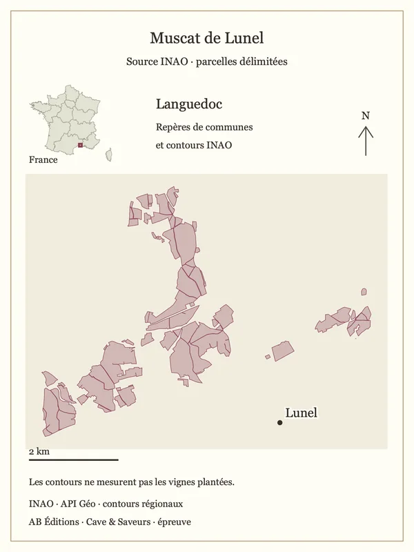 Cartographie INAO — Muscat de Lunel