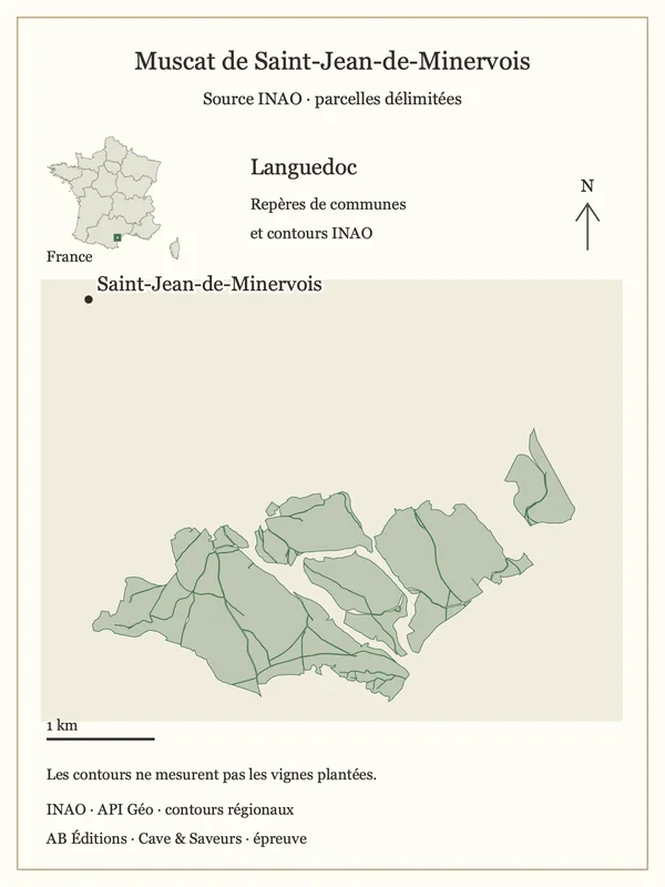 Cartographie INAO — Muscat de Saint-Jean-de-Minervois