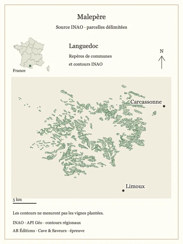 Cartographie INAO — Malepère