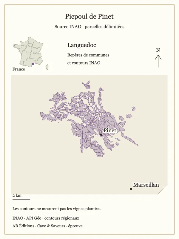 Cartographie INAO — Picpoul de Pinet