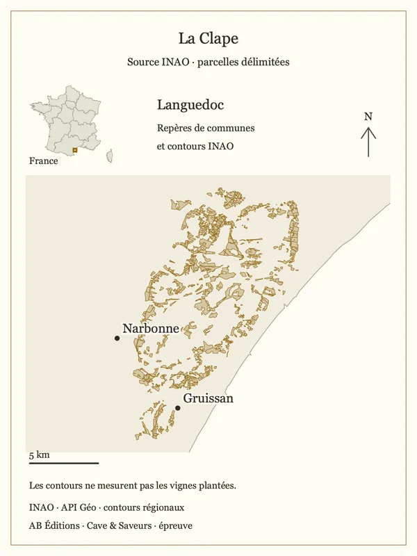 Cartographie INAO — La Clape