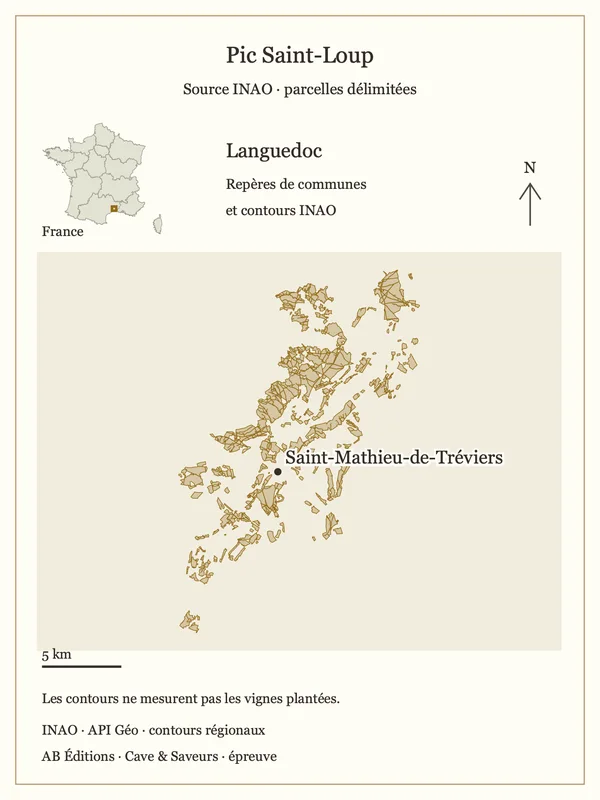 Cartographie INAO — Pic Saint-Loup