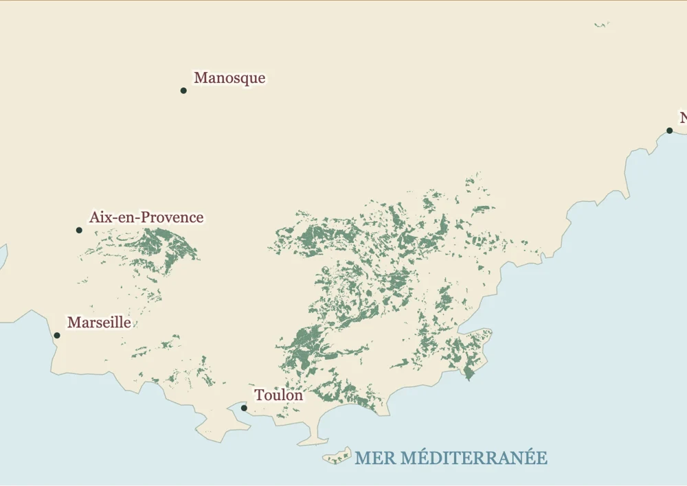 Carte : Côtes de Provence