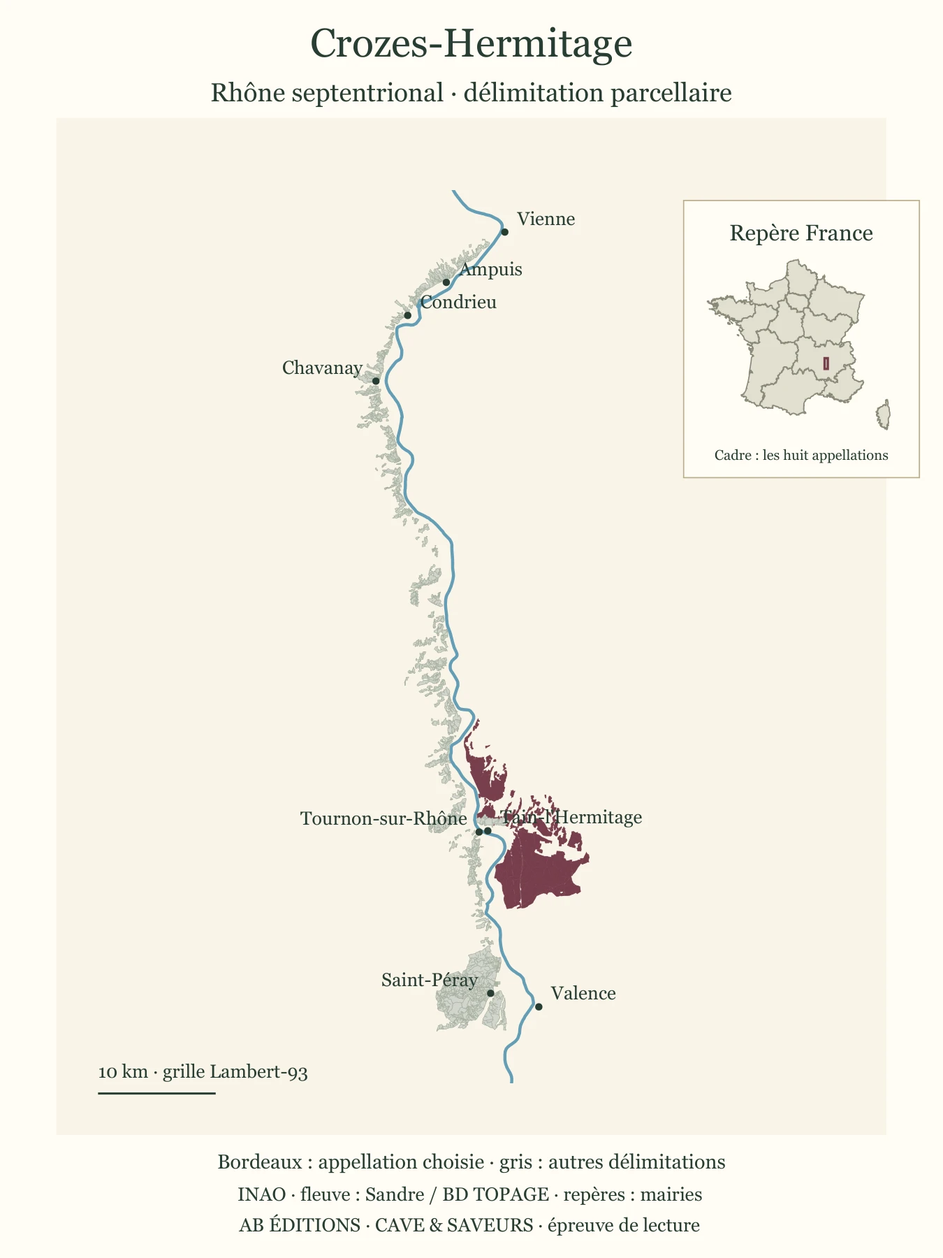 Carte de situation de Crozes-Hermitage