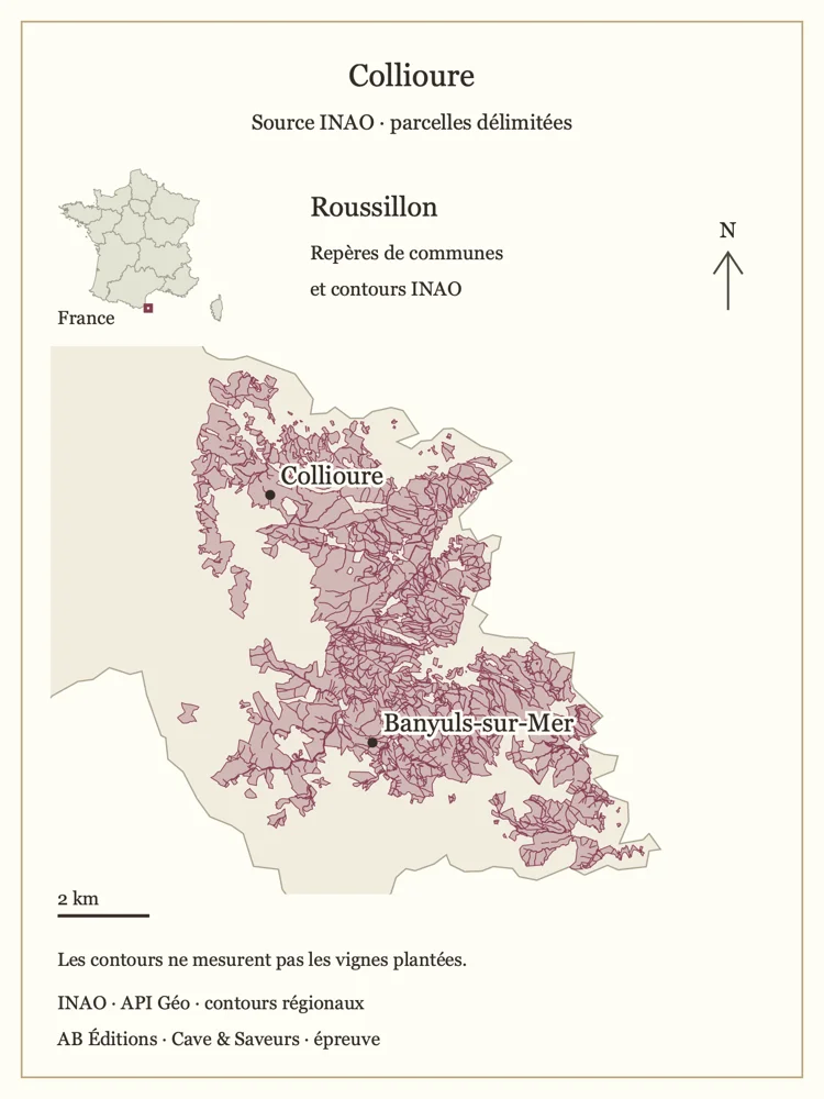Repères géographiques et délimitations de Collioure