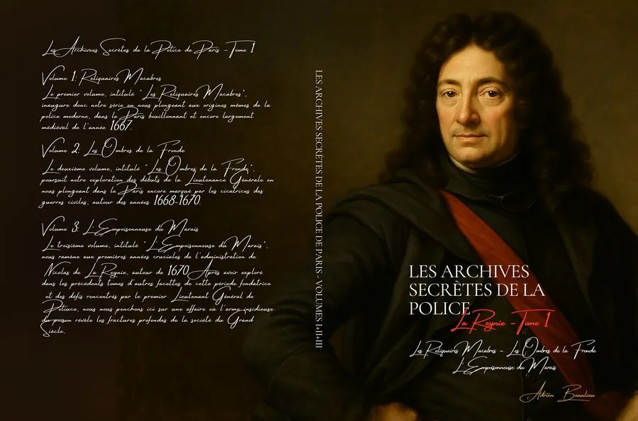Visuel des Archives Secrètes : La Reynie et couverture de l’omnibus