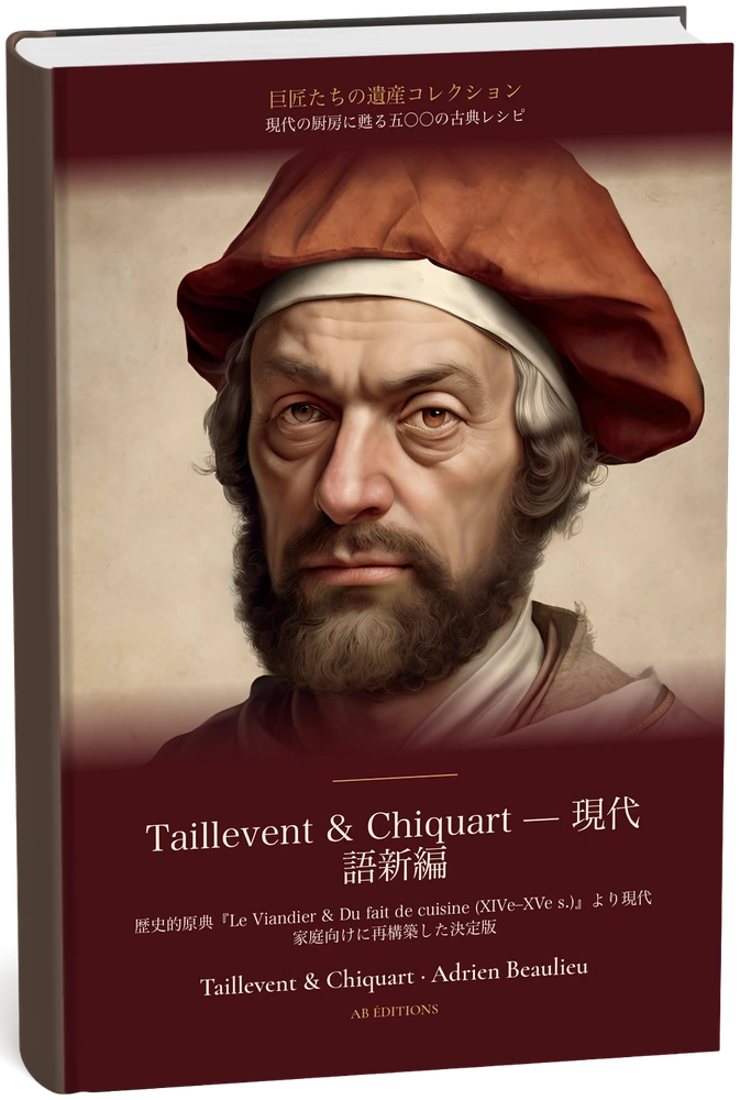 Taillevent, Chiquart & Anonyme — 現代語新編（現代の厨房に甦る五〇〇の古典レシピ） (Japonais) — Taillevent, Chiquart & Anonyme · Adrien Beaulieu