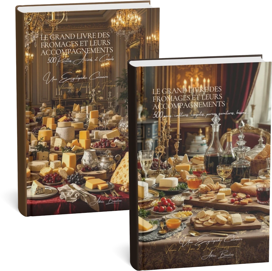 Mockup de Le Grand Livre des Fromages et leurs Accompagnements — 1+2