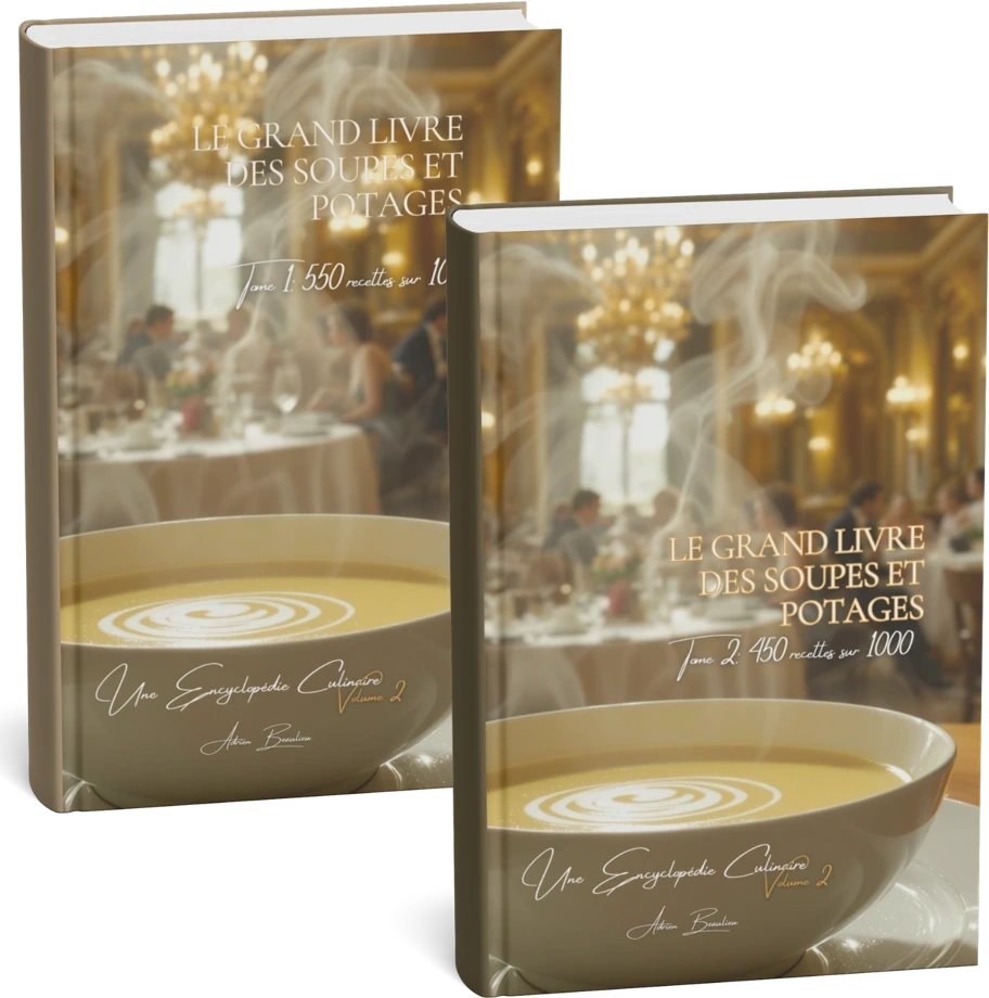 Mockup de Le Grand Livre des Soupes et Potages — 1+2