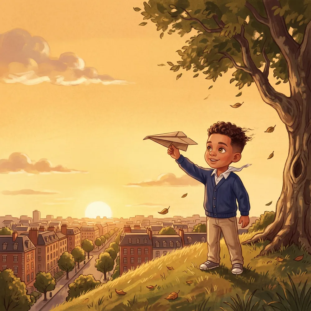 Album illustré Izem : L'Avion de papier