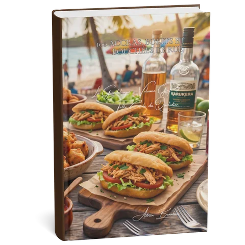 Couverture 3D — 100 accras, bokits et bouchées de rue guadeloupéens