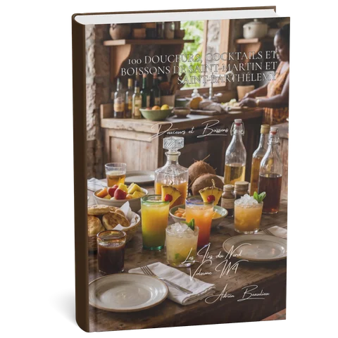 Couverture 3D — 100 douceurs, cocktails et boissons de Saint-Martin et Saint-Barthélemy