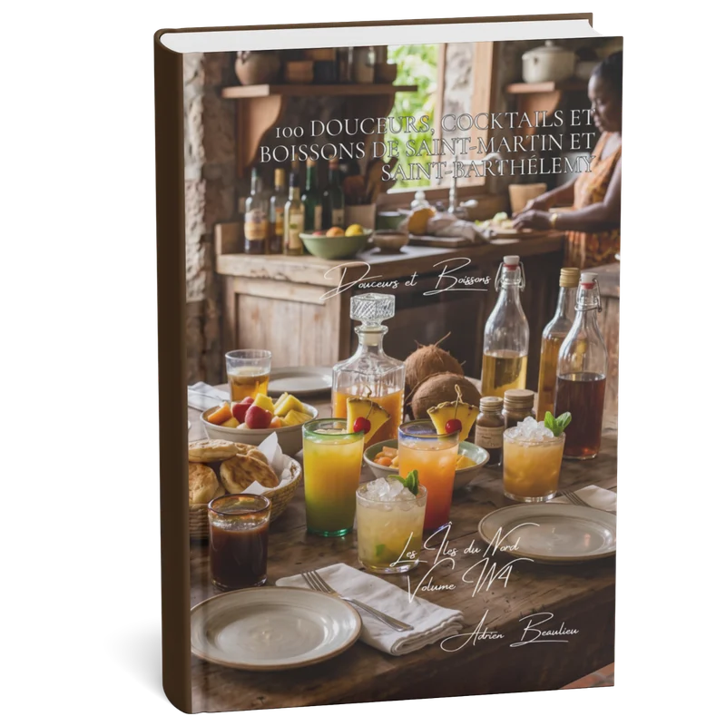 Couverture 3D — 100 douceurs, cocktails et boissons de Saint-Martin et Saint-Barthélemy