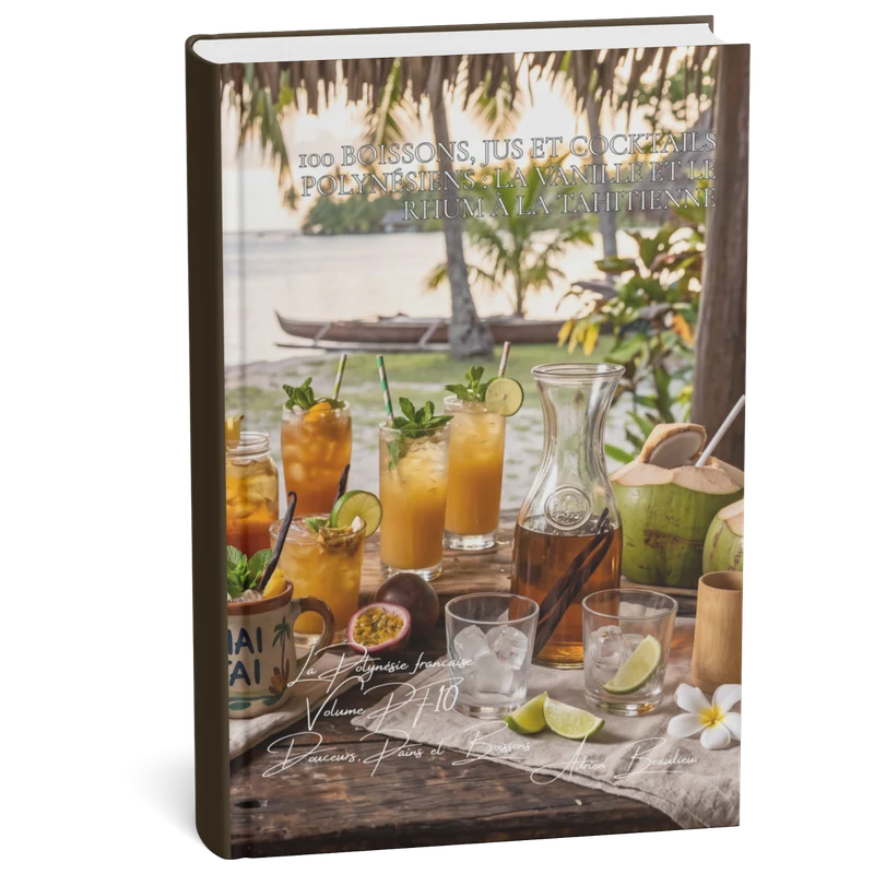 Couverture 3D — 100 boissons, jus et cocktails polynésiens