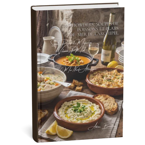 Couverture 3D — 100 chowders, soupes de poissons et plats de mer de l’archipel