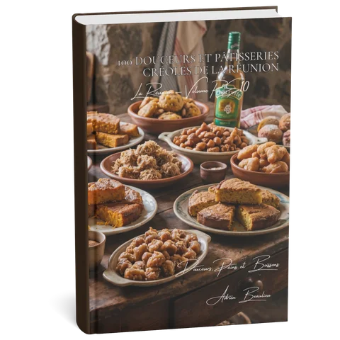 Couverture 3D — 100 douceurs et pâtisseries créoles de La Réunion
