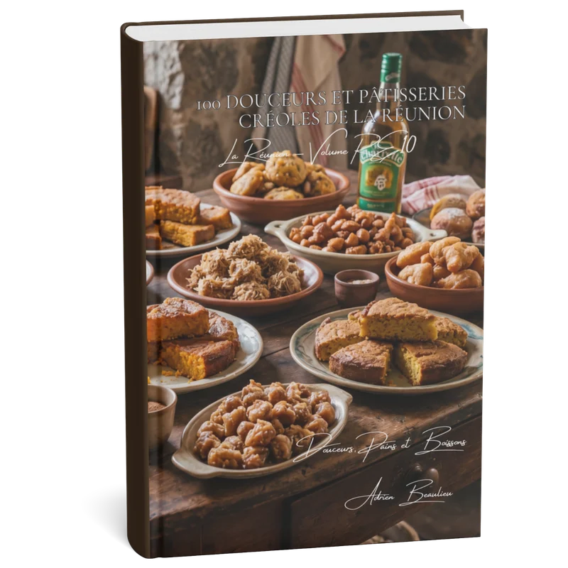 Couverture 3D — 100 douceurs et pâtisseries créoles de La Réunion