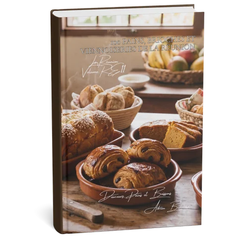 Couverture 3D — 100 pains, brioches et viennoiseries de La Réunion