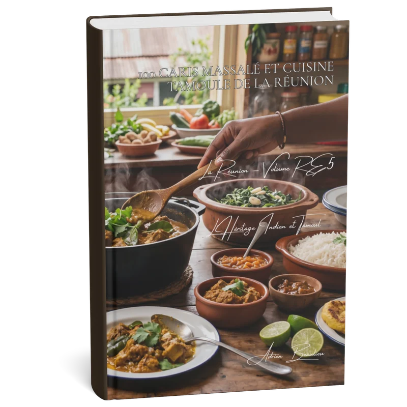 Couverture 3D — 100 caris massalé et cuisine tamoule de La Réunion