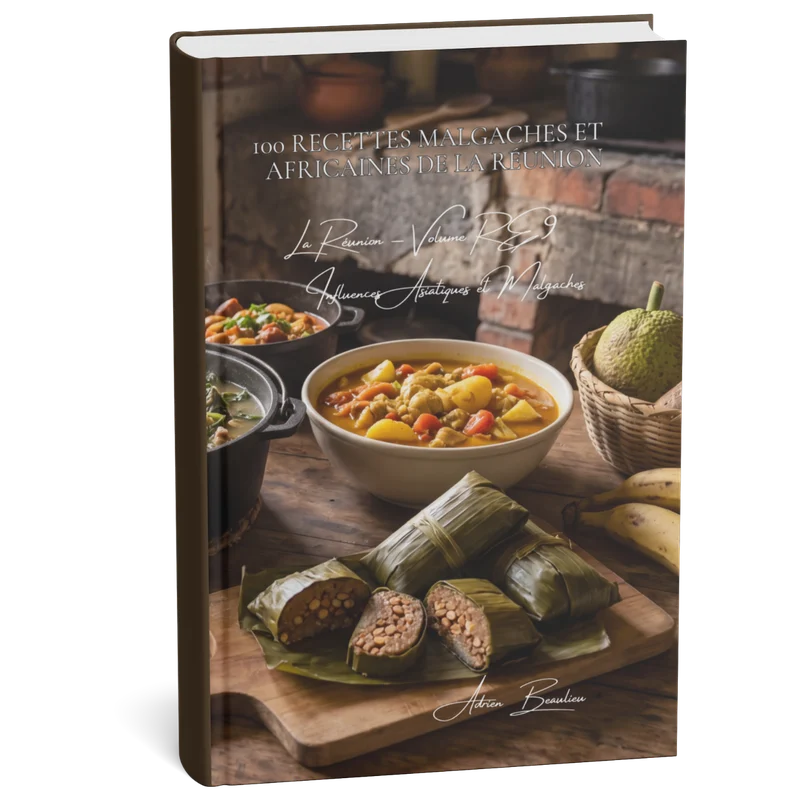 Couverture 3D — 100 recettes malgaches et africaines de La Réunion