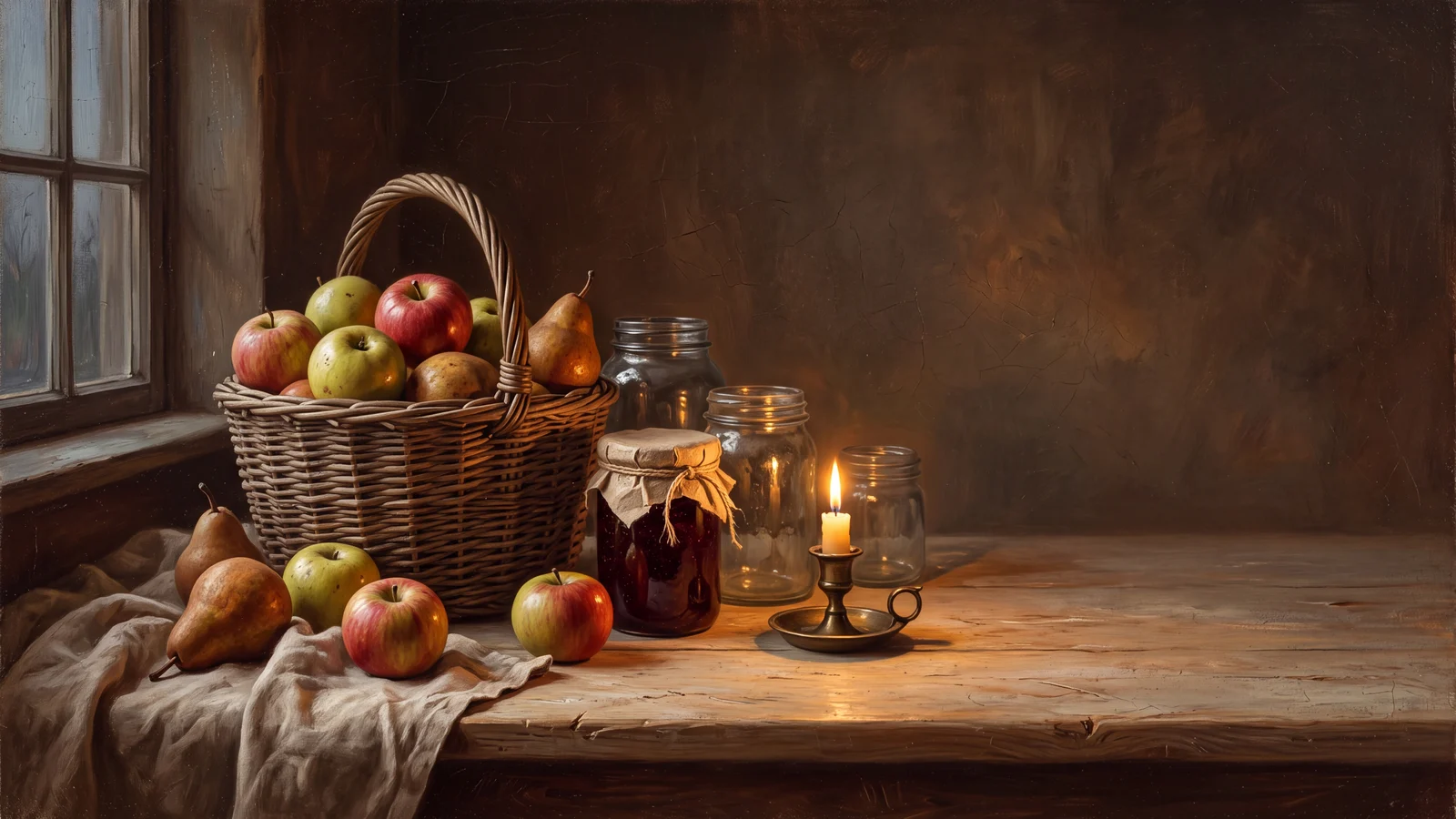Nature morte clair-obscur — La Jeune cuisinière