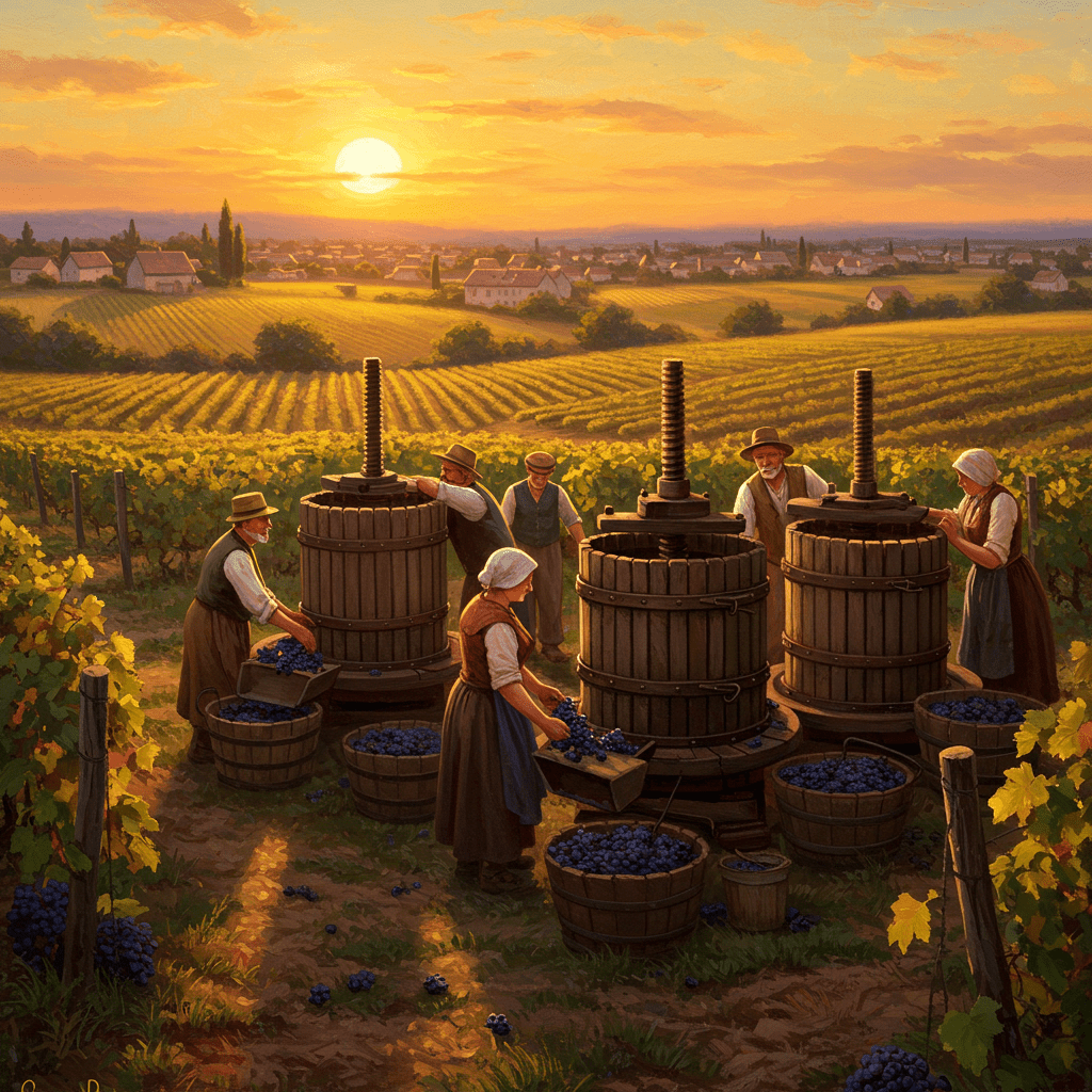Le Pressoir et le Fût: Une Histoire Gravée dans le Vin Français