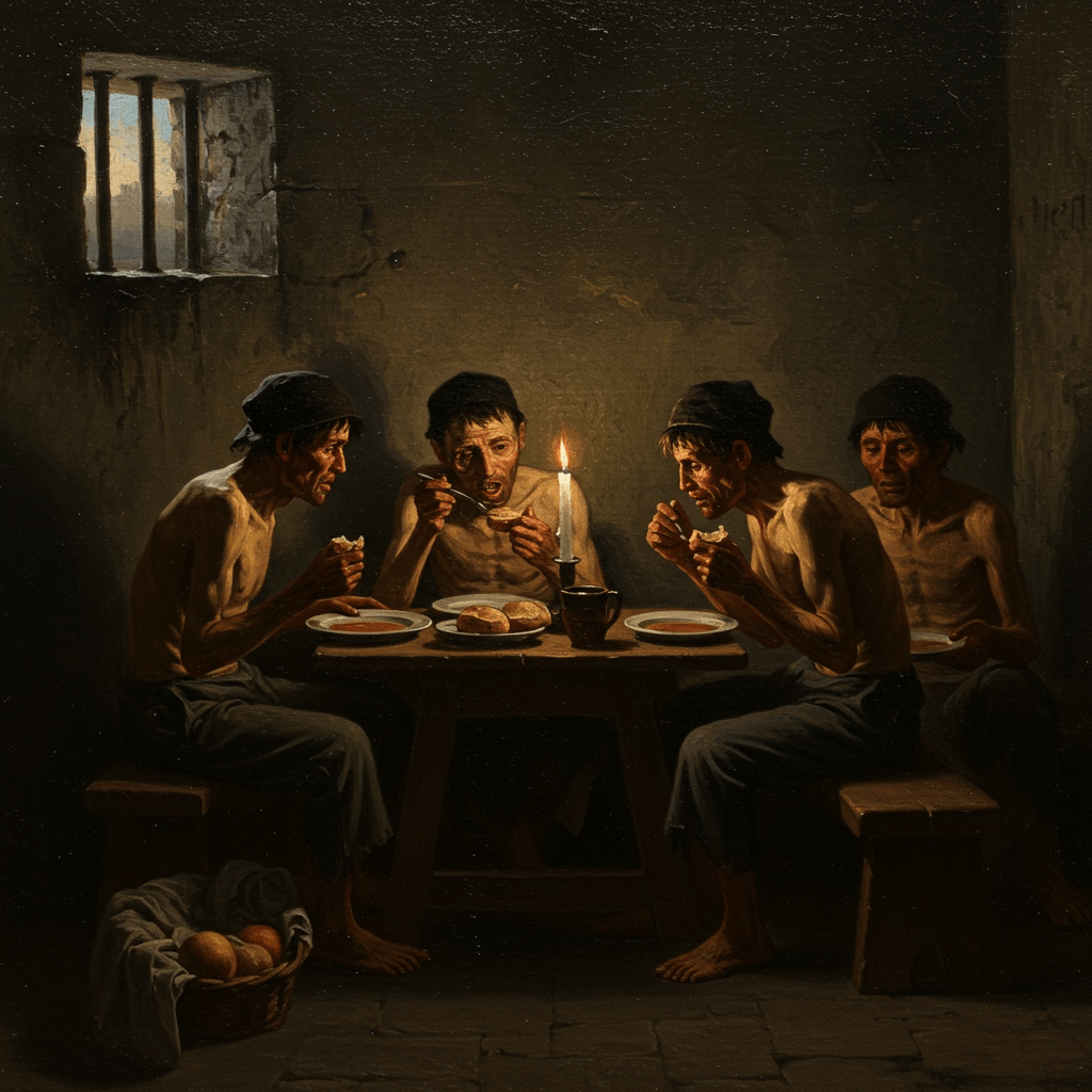 Des Croutes et des Soupirs: La Faim, Compagne Intime des Détenus