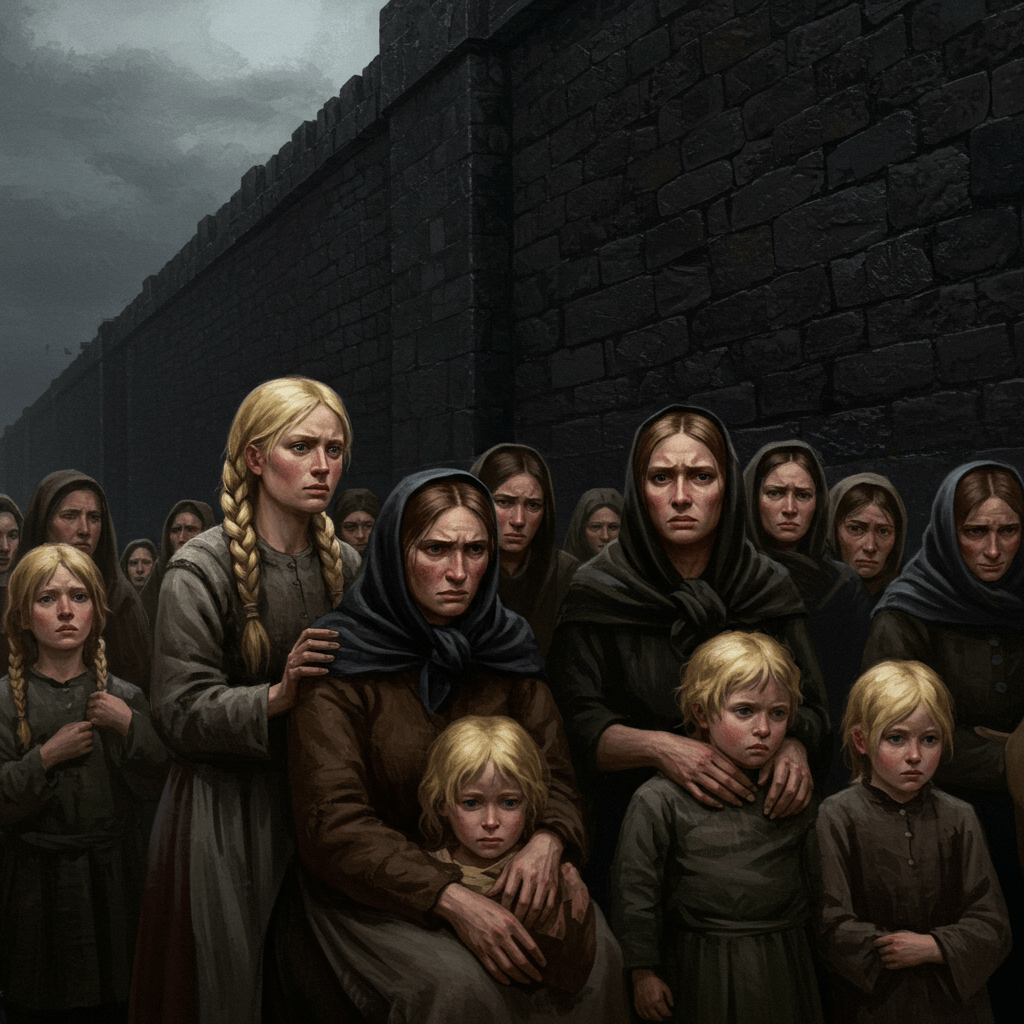 Femmes et Enfants dans l’Ombre des Prisons: Portraits de Désespoir