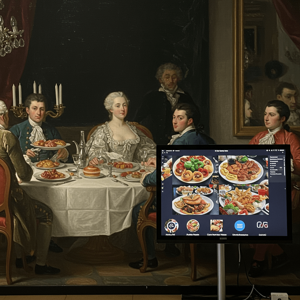 De la Table Royale à l’Écran Lumineux: La Gastronomie Numérisée