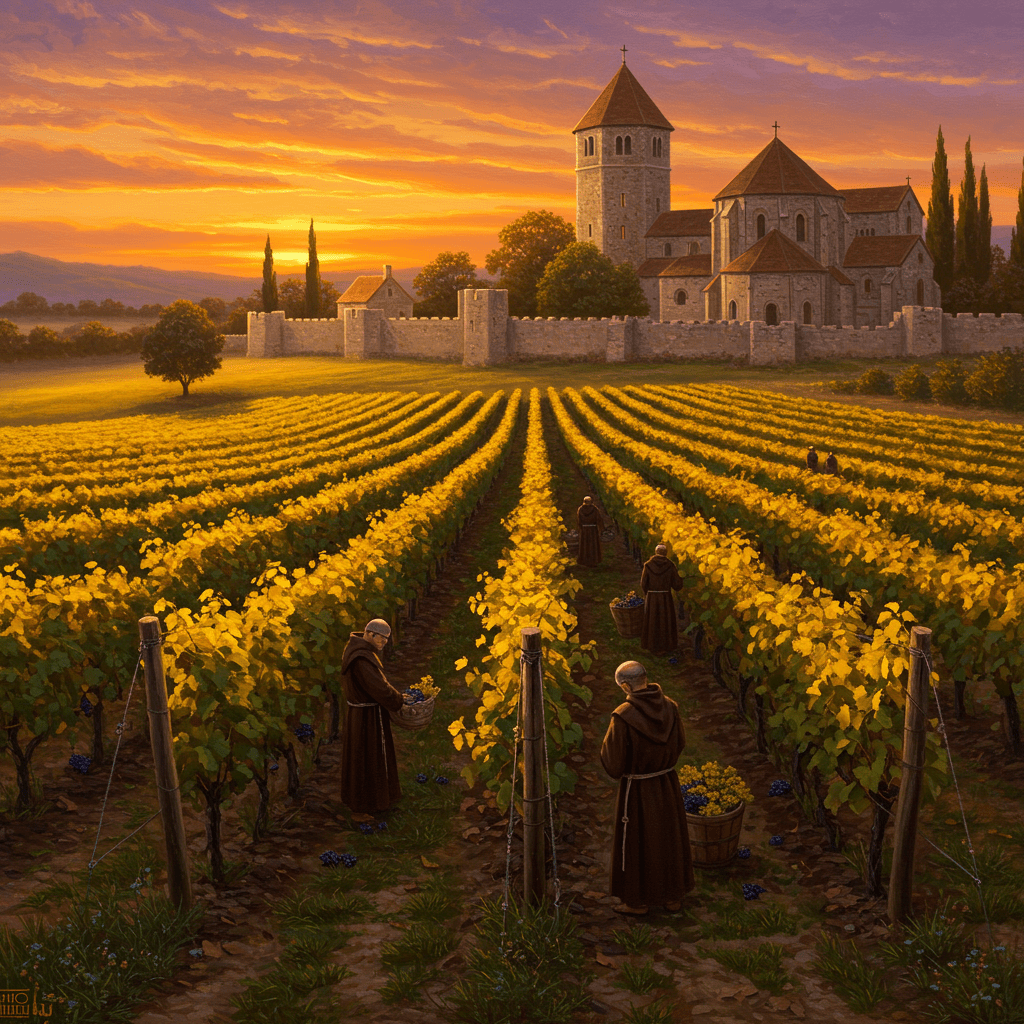 Le vin, sang de la terre et nectar divin : les abbayes au cœur de la viticulture médiévale